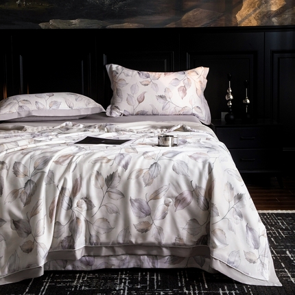 91家纺网 家纺一手货源 找家纺 （总）金喜 2025新款天丝夏被夏凉被薄被子套件数码印花夏被四件套