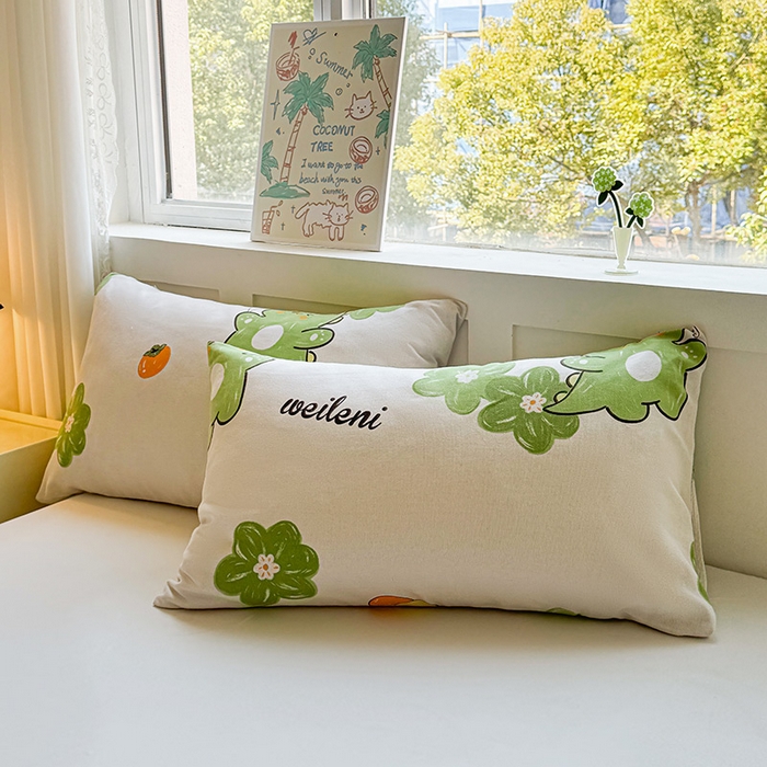 91家纺网 家纺一手货源 找家纺 晓时候 2025原棉老粗布床单凉席三件套软凉席子单床单 恐龙乐园