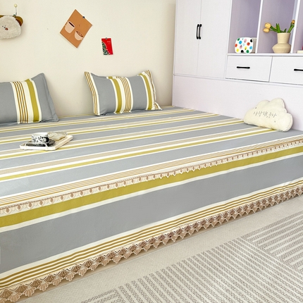 手艺人家纺 2025新款亲肤舒适老粗布单层炕盖榻榻米炕垫 LDK19