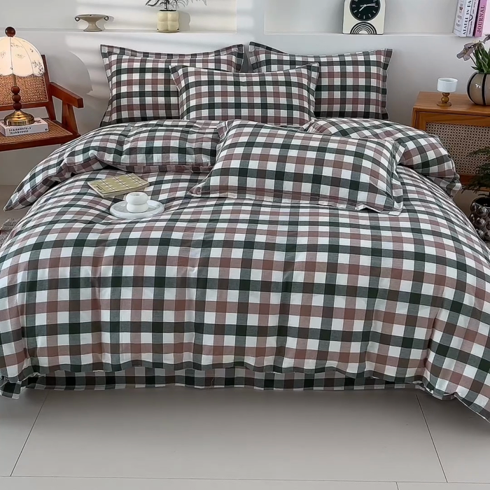 91家纺网 家纺一手货源 找家纺 金窝窝家纺 2025新款纯棉水洗棉四件套 爱锦灰