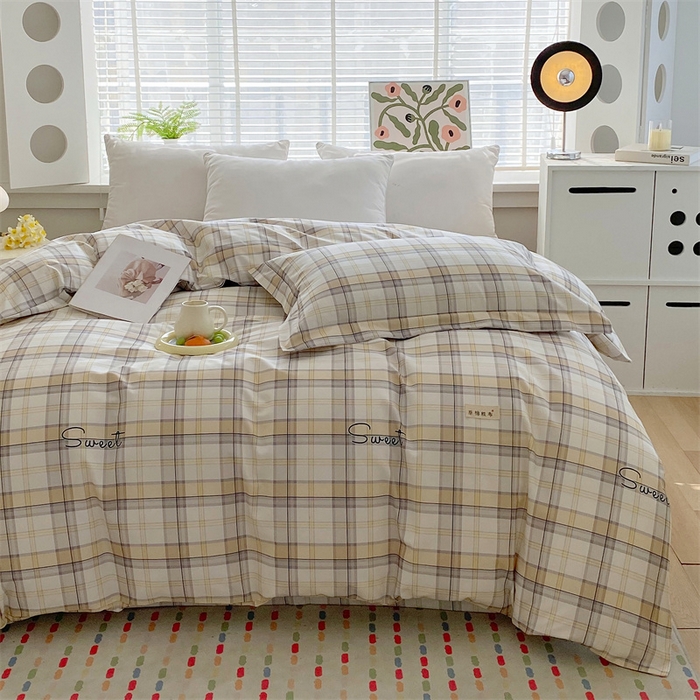 91家纺网 家纺一手货源 找家纺 凯磊2025新款老粗布印花单品被套被套单件 暖格舒居