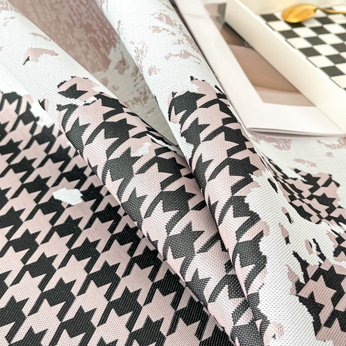 91家纺网 家纺一手货源 找家纺 子曰 2025新款高定版A类PE聚乙烯凉感凉席提花凉席 千鸟格-紫