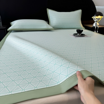 懒猫家纺 2025春夏新款PE凉感提花床席款床笠款凉席 欧迪亚 床席款