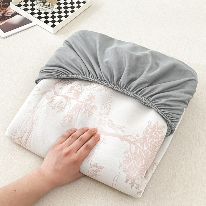 91家纺网 家纺一手货源 找家纺 子曰 2025新款高定版A类PE聚乙烯凉感凉席提花凉席床笠 秘境-粉【床笠款】