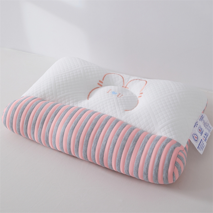 91家纺网 家纺一手货源 找家纺 大熊枕芯 2025新款刺绣款情侣枕 刺绣款情侣枕-粉中枕一只