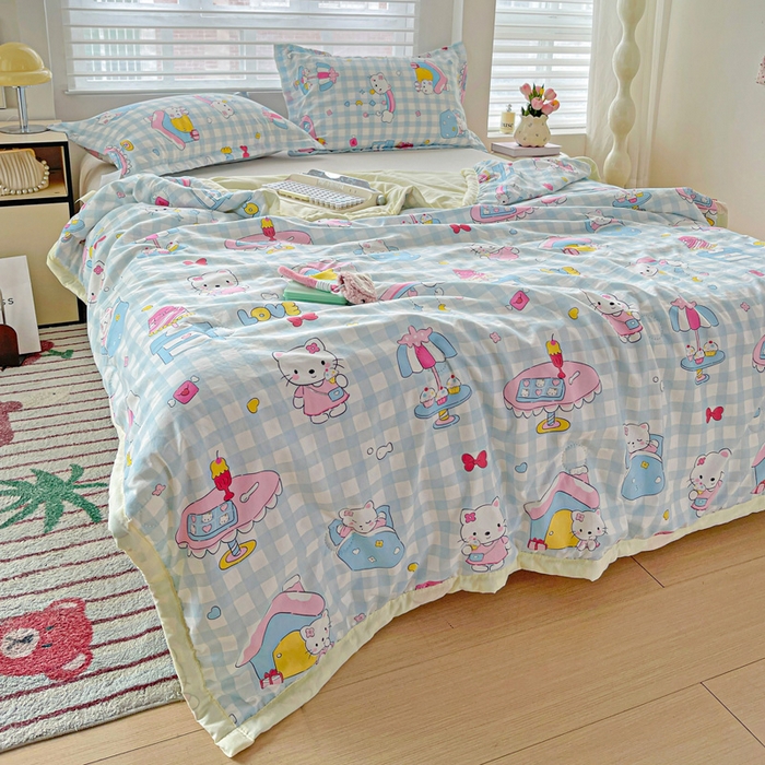 91家纺网 家纺一手货源 找家纺 （总）富艺隆 2025新款水洗棉印花夏被