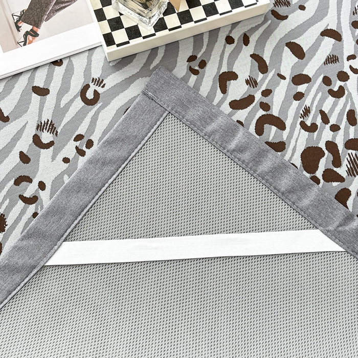 91家纺网 家纺一手货源 找家纺 子曰 2025新款高定版A类PE聚乙烯凉感凉席提花凉席床笠 魅野-灰【平铺款】