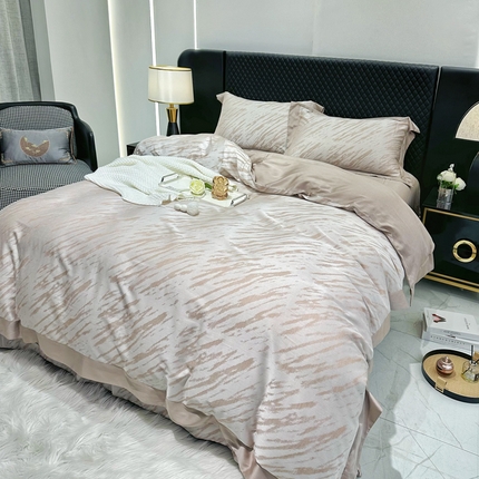 91家纺网 家纺一手货源 找家纺 博尔菲 2025新款天丝棉四件套天丝四件套轻奢风四件套 雷弗德