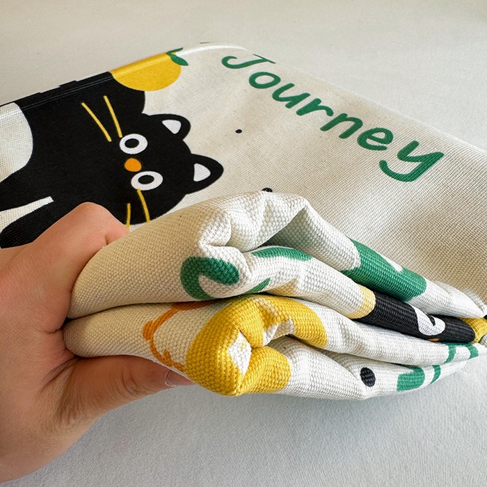 91家纺网 家纺一手货源 找家纺 晓时候 2025原棉老粗布床单凉席三件套软凉席子单床单 幸运黑喵