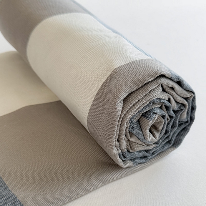 91家纺网 家纺一手货源 找家纺 晓时候 2025原棉老粗布床单凉席三件套软凉席子单床单 蓝咖格