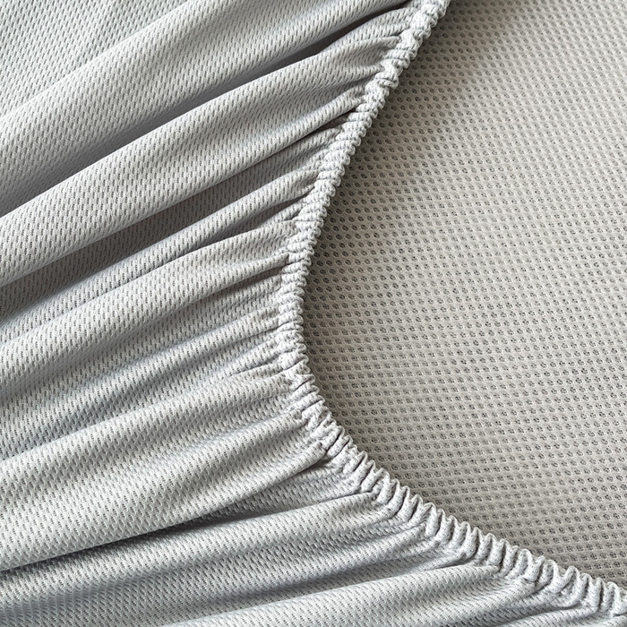 91家纺网 家纺一手货源 找家纺 子曰 2025新款高定版A类PE聚乙烯凉感凉席提花凉席床笠 豹纹-灰