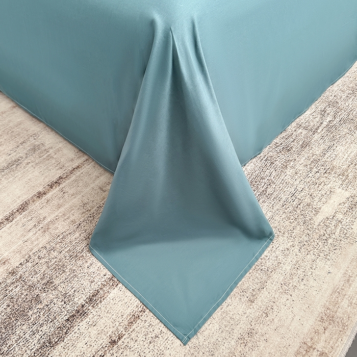 91家纺网 家纺一手货源 找家纺 宇彬家纺 2025新款直播热款13374全棉母婴级压线一字绣宽边枕套被套纯色滚边麻绳四件套贡缎新疆长绒 梦系列-摩卡绿