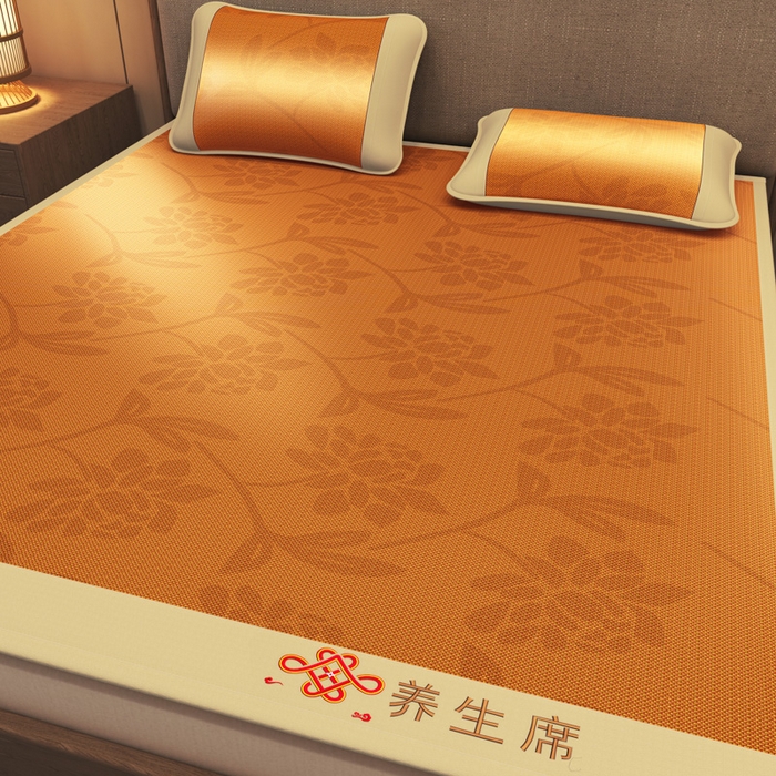 91家纺网 家纺一手货源 找家纺 迪乐妮 2025新款藤席养身席 单面席—繁花锦