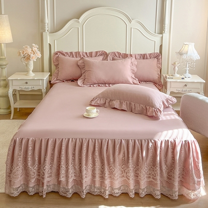 91家纺网 家纺一手货源 找家纺 （总）乐朵家居 2025新款 25-1 芯语 蕾丝床裙