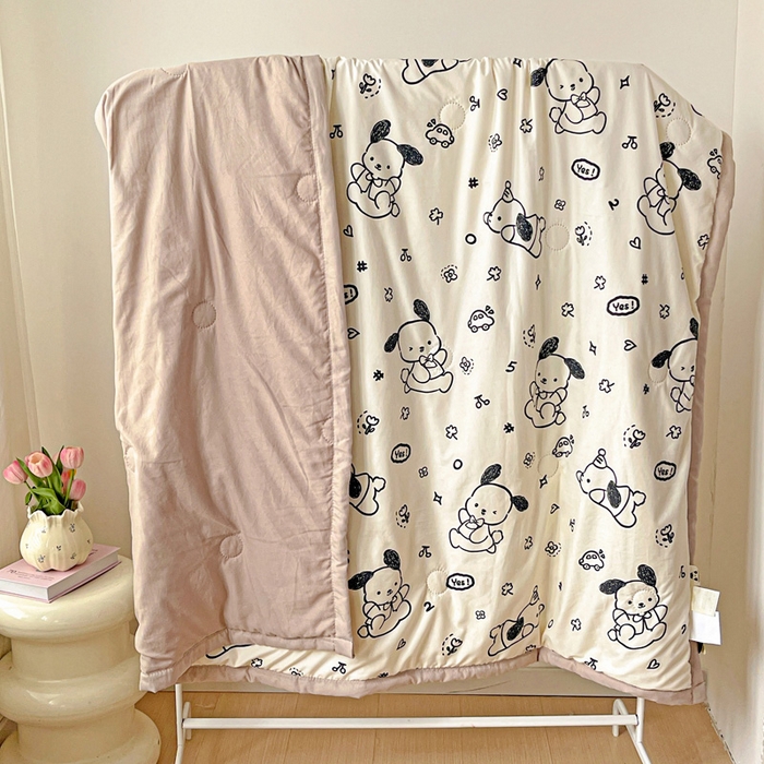 91家纺网 家纺一手货源 找家纺 富艺隆 2025新款水洗棉印花夏被 奶酪丸丸饼