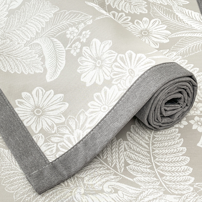 91家纺网 家纺一手货源 找家纺 子曰 2025新款高定版A类PE聚乙烯凉感凉席提花凉席床笠 叶之恋-咖【平铺款】