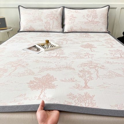 91家纺网 家纺一手货源 找家纺 （总）子曰 2025新款高定版A类PE聚乙烯凉感凉席提花凉席