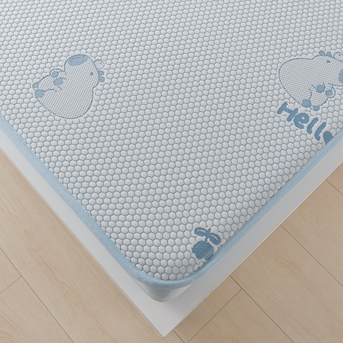 91家纺网 家纺一手货源 找家纺 梦之星 2025新款凉豆豆凉席三件套 卡比巴拉床笠款-蓝