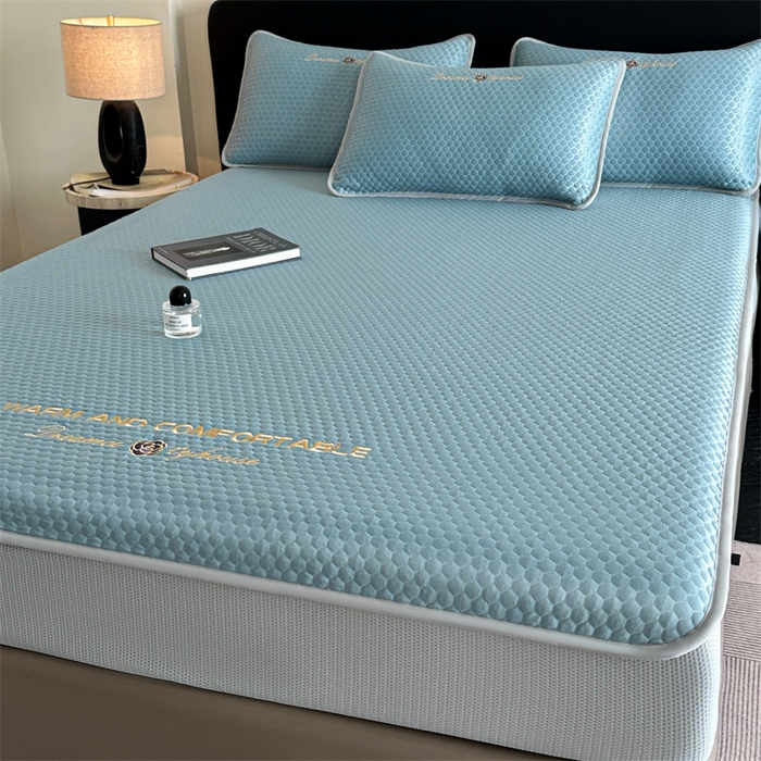 91家纺网 家纺一手货源 找家纺 笙意家纺 2025新款豆豆凉感软席-兰娜 兰娜-冰川绿