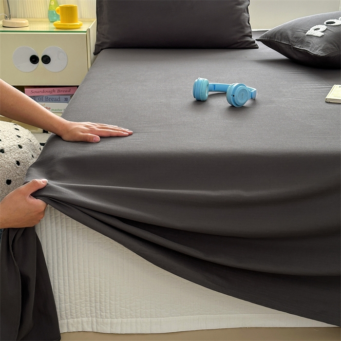 91家纺网 家纺一手货源 找家纺 丽涵家纺 2025新款全棉大雁纹单品床单床单三件套 good铅笔灰