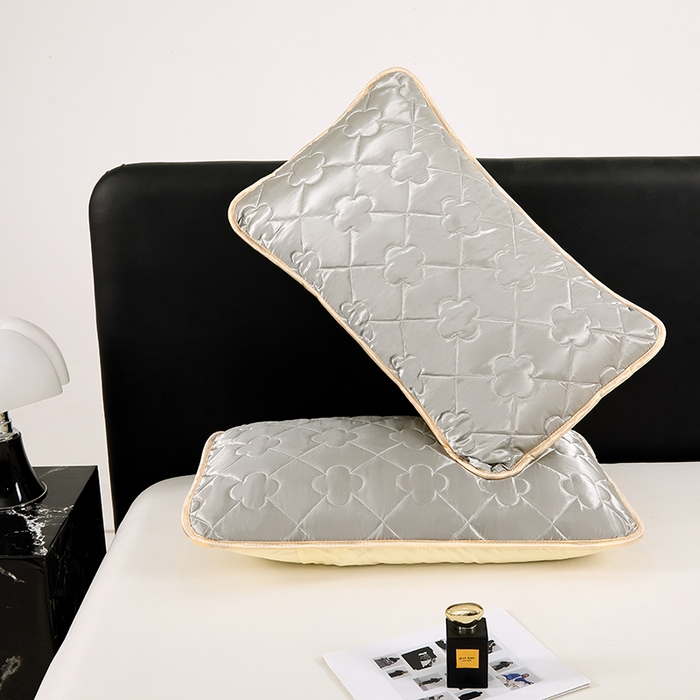 91家纺网 家纺一手货源 找家纺 梦舒羽 2025新款夏季冰丝凉感夹棉枕套单人一对装可水洗加厚枕头套宿舍48x74cm枕芯套 夹棉加厚-典雅灰