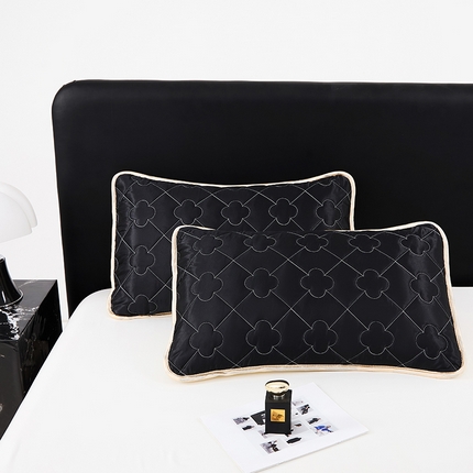 91家纺网 家纺一手货源 找家纺 （总）梦舒羽 2025新款夏季冰丝凉感夹棉枕套单人一对装可水洗加厚枕头套宿舍48x74cm枕芯套