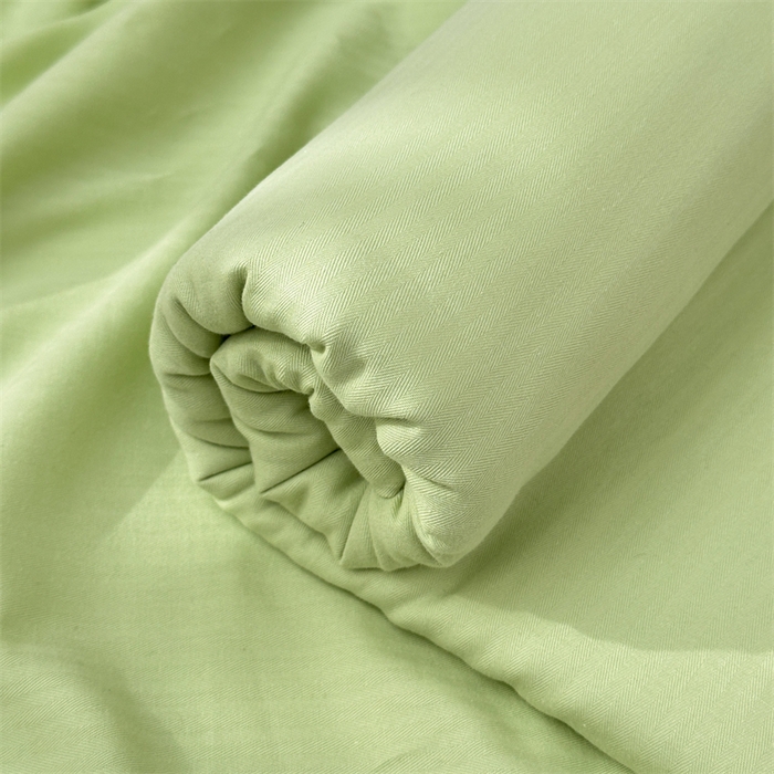 91家纺网 家纺一手货源 找家纺 丽涵家纺 2025新款全棉大雁纹单品床单床单三件套 good豆绿色