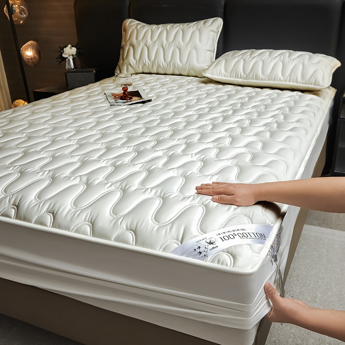 91家纺网 家纺一手货源 找家纺 （总）3C 2025新款100支全棉抗菌夹棉床笠