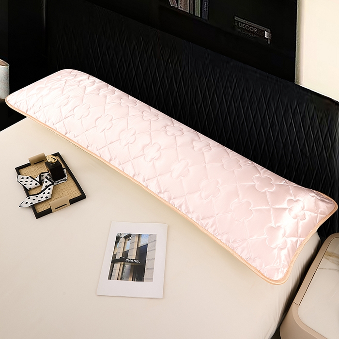 91家纺网 家纺一手货源 找家纺 梦舒羽 2025新款夏季冰丝凉感夹棉枕套双人情侣枕头套加长加厚枕芯套1.5m内胆套 夹棉加厚-淡雅玉