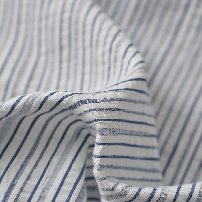 91家纺网 家纺一手货源 找家纺 千朵森  2025新款全棉色织提花条纹四件套 提花条纹-蓝