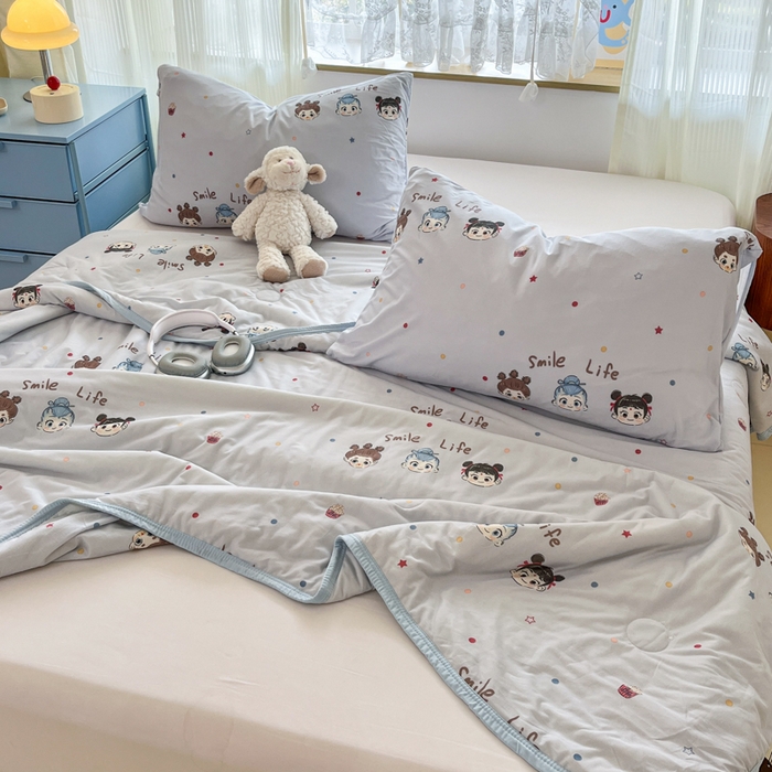 91家纺网 家纺一手货源 找家纺 葡萄家 2025新款A类母婴级大豆纤维牛奶丝针织棉夏凉被（提供买家秀）哪吒