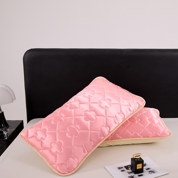 91家纺网 家纺一手货源 找家纺 梦舒羽 2025新款夏季冰丝凉感夹棉枕套单人一对装可水洗加厚枕头套宿舍48x74cm枕芯套 夹棉加厚-玉色