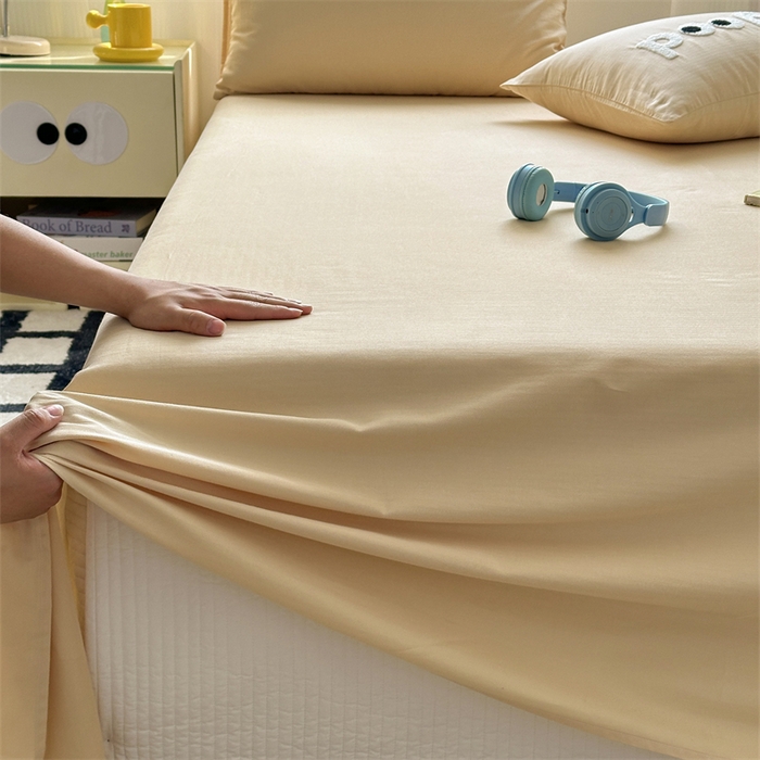 91家纺网 家纺一手货源 找家纺 丽涵家纺 2025新款全棉大雁纹单品床单床单三件套 good香槟金