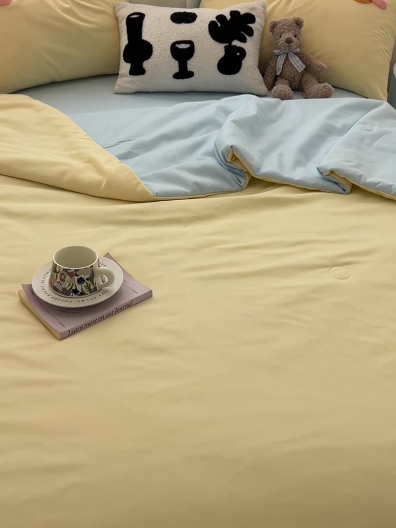 91家纺网 家纺一手货源 找家纺 （总）眠帛家居 2025新款A类水洗皱皱纱毛巾绣夏被四件套