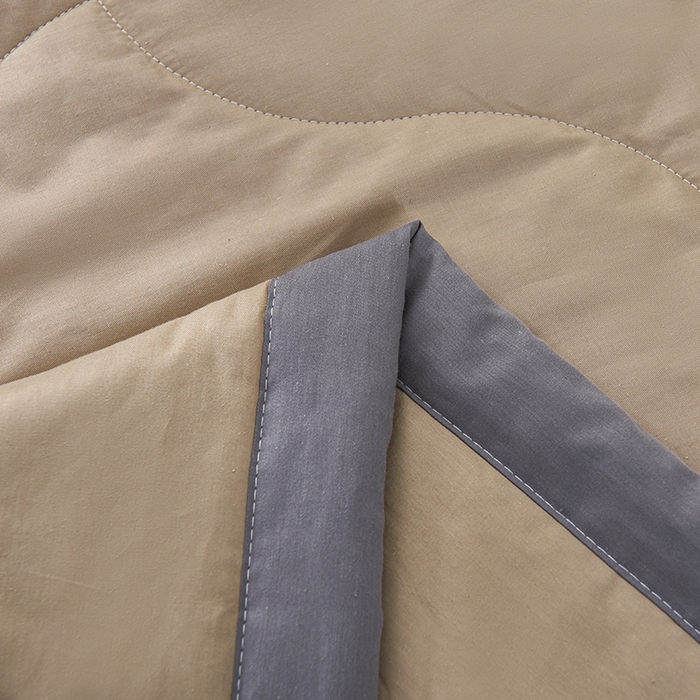 91家纺网 家纺一手货源 找家纺 被多多 2025新款全棉纯棉羽丝棉夏被夏凉被空调被 咖色