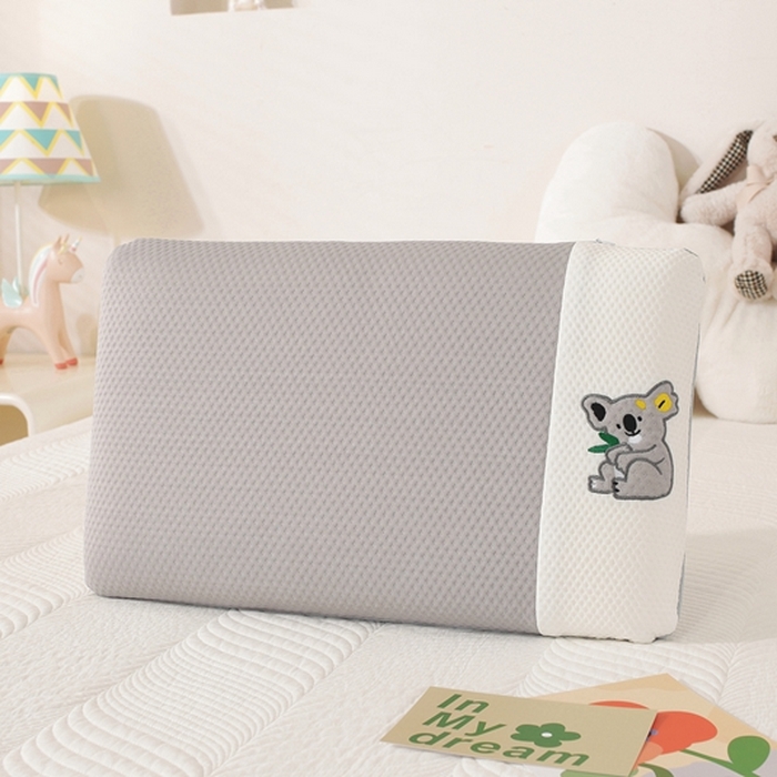 91家纺网 家纺一手货源 找家纺 温蔓2025新款卡通动物拼接面包枕 高级灰35*55*8整体(记忆棉）
