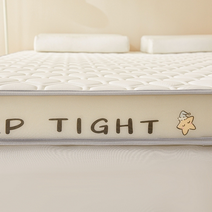 91家纺网 家纺一手货源 找家纺 锦逸2025新款牛奶丝乳胶床垫 六边形白