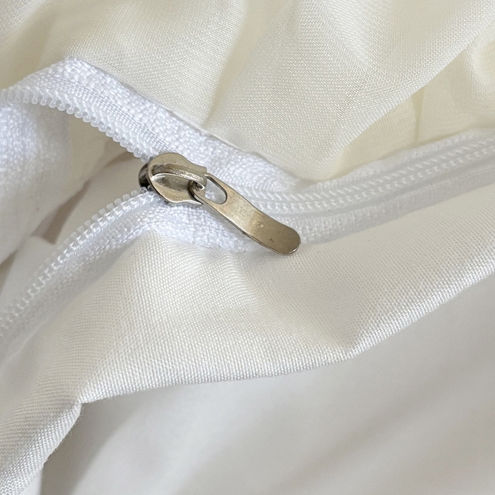 91家纺网 家纺一手货源 找家纺 梧桐家居 2025新款法式高定蝴蝶结赛琳娜雪纺花边四件套 赛琳娜-白