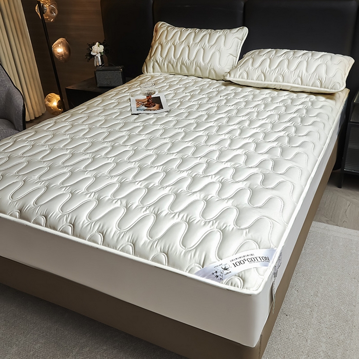 91家纺网 家纺一手货源 找家纺 （总）3C 2025新款100支全棉抗菌夹棉床笠