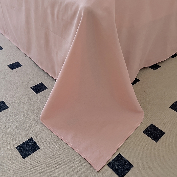 91家纺网 家纺一手货源 找家纺 优品阁 2025新款人字纹全棉双层纱四件套 汪小姐【升级款-提花人字纹床单】