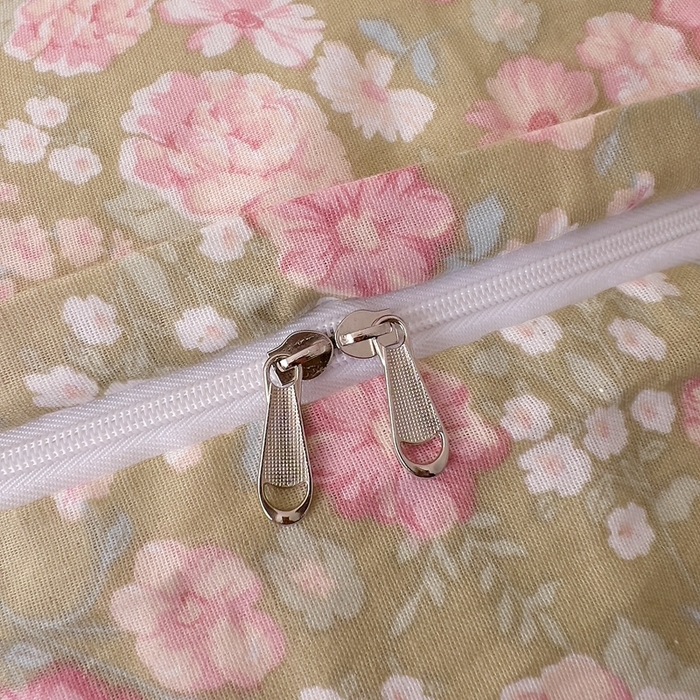 91家纺网 家纺一手货源 找家纺 优品阁 2025新款人字纹全棉双层纱四件套 梨荷小姐【升级款-提花人字纹床单】