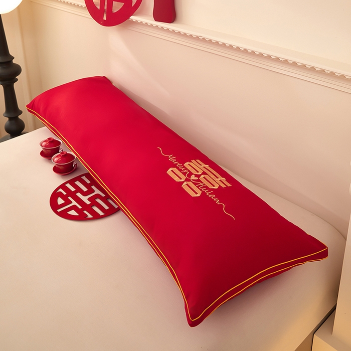 91家纺网 家纺一手货源 找家纺 三盛源 2025新款舒适亲肤长枕头枕芯 48*150cm长枕芯比翼双飞/只