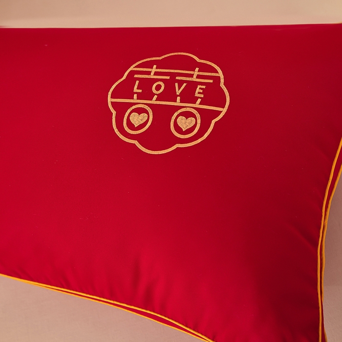 91家纺网 家纺一手货源 找家纺 三盛源 2025新款舒适亲肤长枕头枕芯 48*150cm长枕芯花样三喜/只