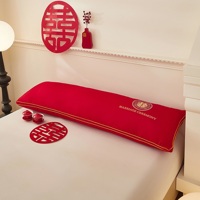 91家纺网 家纺一手货源 找家纺 三盛源 2025新款舒适亲肤长枕头枕芯 48*150cm长枕芯云彩美满/只