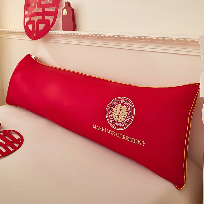 91家纺网 家纺一手货源 找家纺 三盛源 2025新款舒适亲肤长枕头枕芯 48*150cm长枕芯云彩美满/只