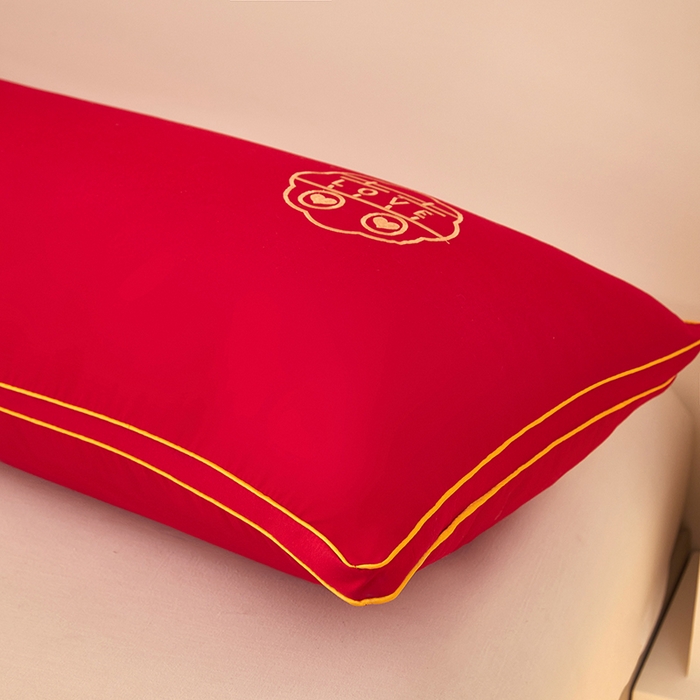 91家纺网 家纺一手货源 找家纺 三盛源 2025新款舒适亲肤长枕头枕芯 48*180cm长枕芯花样三喜/只