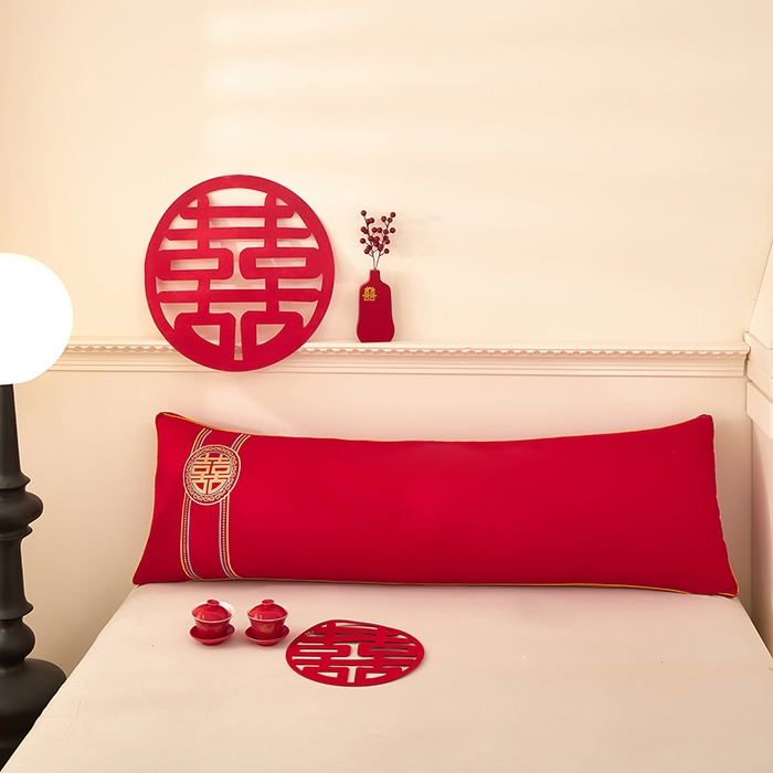 三盛源 2025新款舒适亲肤长枕头枕芯 48*180cm长枕芯喜结良缘/只