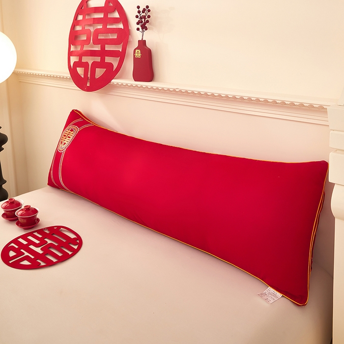 91家纺网 家纺一手货源 找家纺 三盛源 2025新款舒适亲肤长枕头枕芯 48*180cm长枕芯喜结良缘/只