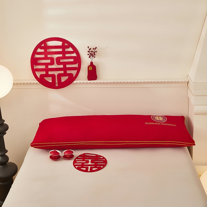 91家纺网 家纺一手货源 找家纺 三盛源 2025新款舒适亲肤长枕头枕芯 48*180cm长枕芯云彩美满/只