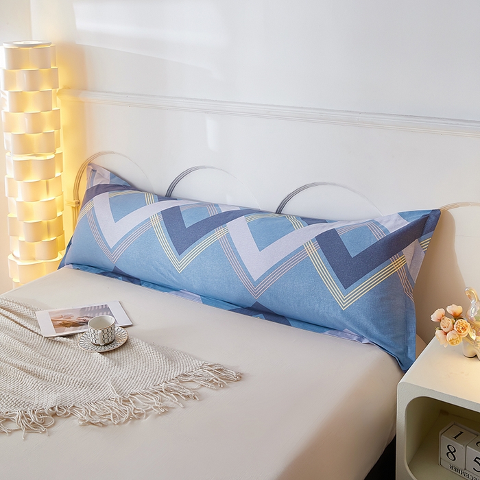 三盛源 2025新款双人枕套1.21.5一体加长夫妻情侣1.8拆洗枕头套长款枕芯套 几何空间